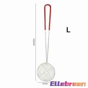 Stainless Steel Strainer Filter Kitchen Colander with Red Handle for Kitchen Food