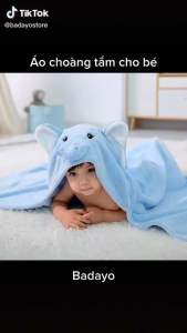 Khăn Choàng Tắm Cho Bé Có Mũ Siêu Thấm Hút 70*140cm Áo Choàng Tắm Cho Bé Siêu Dễ Thương - Hàng Cao Cấp