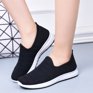 Sun.Mesh Stripes Sneakers Slip ons for WOMEN #B357 (Add one size)