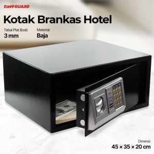 BERGARANSI TaffGUARD Kotak Brankas penyimpanan uang ukuran jumbo tahan api Password 43x35x20cm 43EA