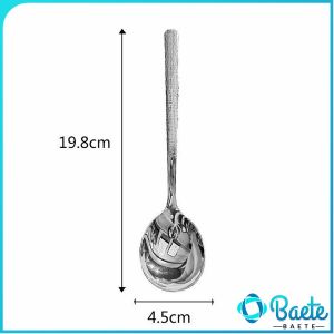 Baete Stainless Steel Spoon Family Soup Spoon Creative Metal Kitchen Cooking Spoon