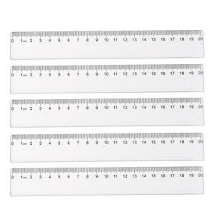 5 cái 15cm 20cm Cai Trị rõ ràng Cai Trị thước đo thước thẳng trường tiểu học Bộ thước kẻ thước nhựa