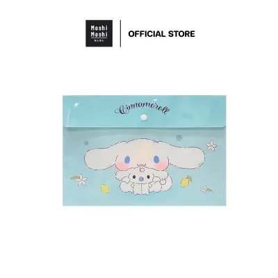 Moshi Moshi แฟ้ม แฟ้มใส่เอกสาร แฟ้มกระดุมขยายก้น A4 ลาย Cinnamoroll ลิขสิทธิ์แท้จากค่าย Sanrio รุ่น 6100008454-8455