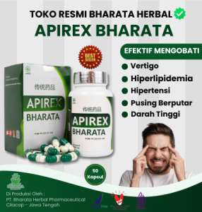 APIREX BHARATA Obat Hipertensi | Vertigo | Kolesterol | Mengontrol Tekanan Darah TERBAIK  100% ORI