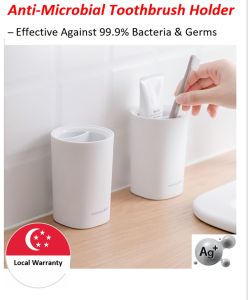 Chahua Anti-Microbial Ag+ Bathroom Toothbrush Holder