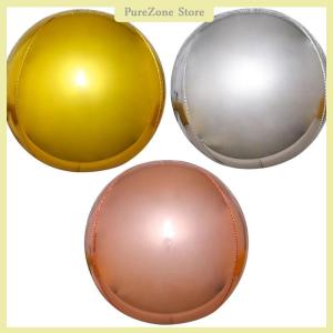 [PureZone] 4D Sphere 32 Inch Metal Mirror Effect Decorative Balloon For Celebrations And Party Decorations Filling With Helium Can Float
