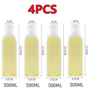 17 MILE COD Plastic Liquid Seasoning Squeeze Bottle 300-500ML Leakproof Ketchup Oil Bottles Dispenser
