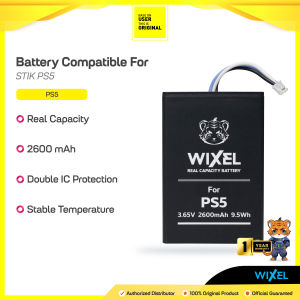 WIXEL Baterai Stick Controller PS5 / PlayStation PS 5 Real Capacity Batre Batrai Camera Battery Batrei Dual Double Power Stik Remote Remot Controler Kontroler Play Station