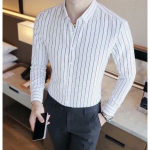 Áo Sơ Mi Nam Kẻ Sọc Chất Mát Có Nhiều Màu Kiểu Dáng Hàn Quốc Thiết Kế Trẻ Trung