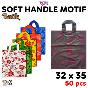 Kantong Plastik Hajatan 32x35 Motif BATIK isi 50 Tas Souvenir Hidangan Snack Ulang Tahun Syukuran