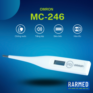 Nhiệt kế điện tử Omron MC-246 cho trẻ nhỏ đo miệng kẹp nách hậu môn nhiệt độ nước