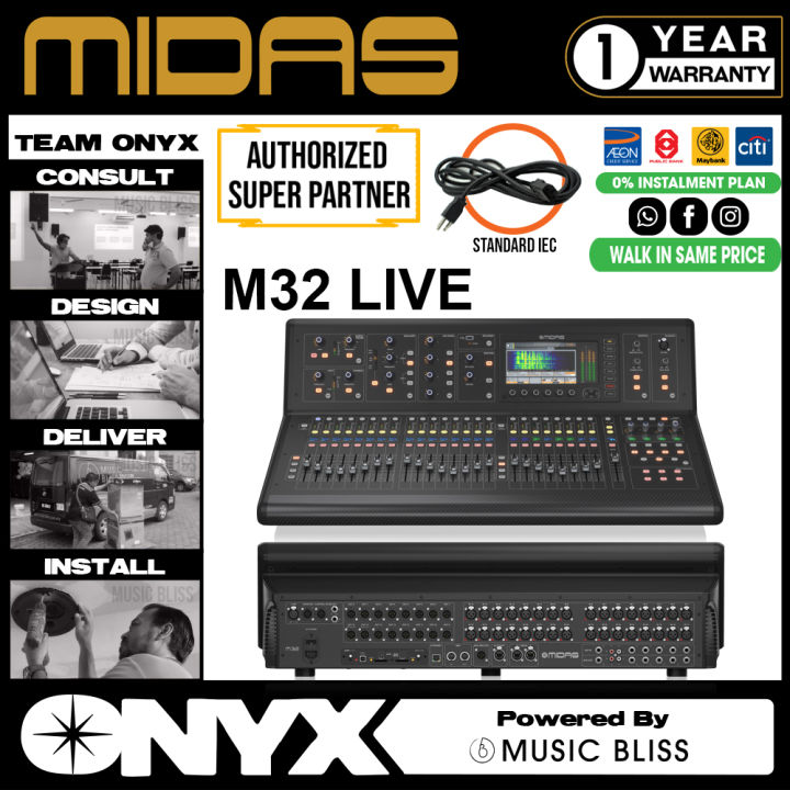 Midas M32 LIVE 40-channel Digital Mixer for Live Performance and Studio ...