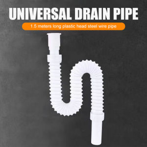 1.5m long rubber head steel wire tube expansion pipe Sanitary ware accessories down pipe basin launching device