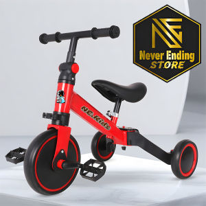 Sepeda Anak NE.KIDS Balita Roda 3 Perempuan Laki Laki 3in1 Warna Kuning Putih Merah Biru Hitam Pink