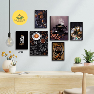 BỘ 6 TRANH DÁN TRANG TRÍ QUÁN CAFE DECOR PHÒNG TRÀ ACOUSTIC