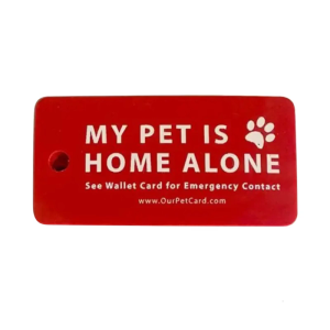 Call Cards Emergency Dog Cats are Home Alone Alert Pets Emergency Contact Keychain Key with Emergency Contact