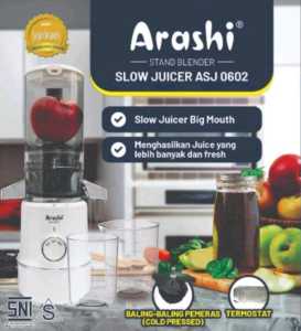 SLOW JUICER BIG MOUTH ARASHI 500ML & 600ML PLASTIK CUP ASJ 0602 / ASJ0602