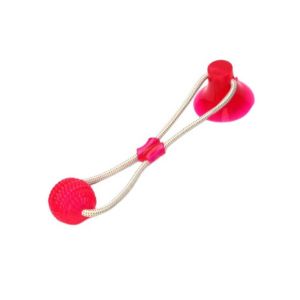 SWEET TIM Interactive Puppy Chew Toy Bite Resistant Elastic Dog Ball Toys Creative with Suction Cup Pet Supplies For Tooth Cleaning
