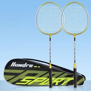 Boshika 205 Lightweight Alloy Badminton Rackets for Students Teenagers and Beginners - 2 Pieces Set