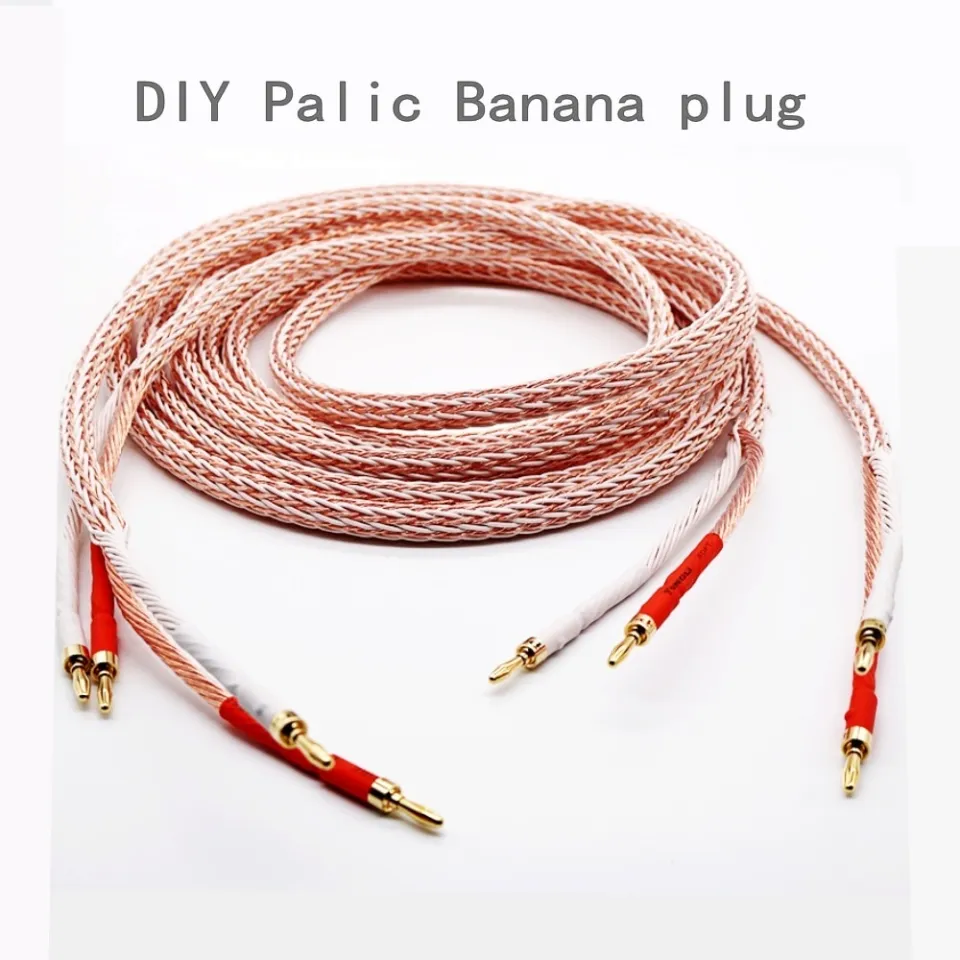 thumbnail image 2 of Pair HiFi 12TC 8N OCC Speaker Cable With CMC Copper Plated Z-Plugs - 24 Wire 2 of 6