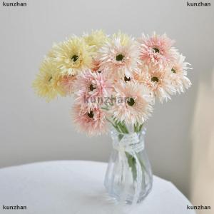 [COD] kunzhan Decorative Gerbera Artificial Flowers Non-fading Realistic Flower Arrangement Simulation Gerbera Home Decor