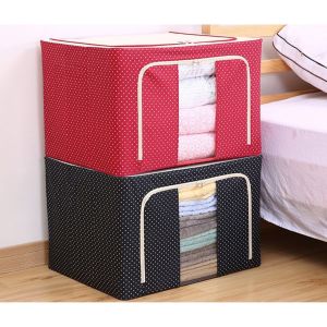 กล่องเก็บผ้าฟอร์ดโครงเหล็ก กล่องเก็บเสื้อผ้า เคลื่อนย้ายได้ กล่อง กล่องเก็บของแบบพับได้ กันความชื้นกันฝุ่น กล่องเก็บของ กล่องเก็บอุปกร กล่องเก็บเสื้อ ส่งฟรี มีปลายทาง