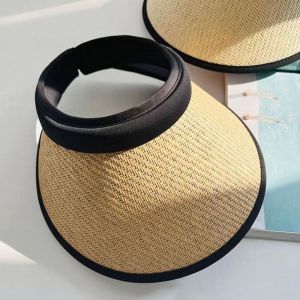 LUMIYA Chống nắng Mũ Rơm Chống tia UV Mũ Lưỡi Trai Mũ chóp rỗng Ngọt ngào Mái hiên lớn Mũ đi biển