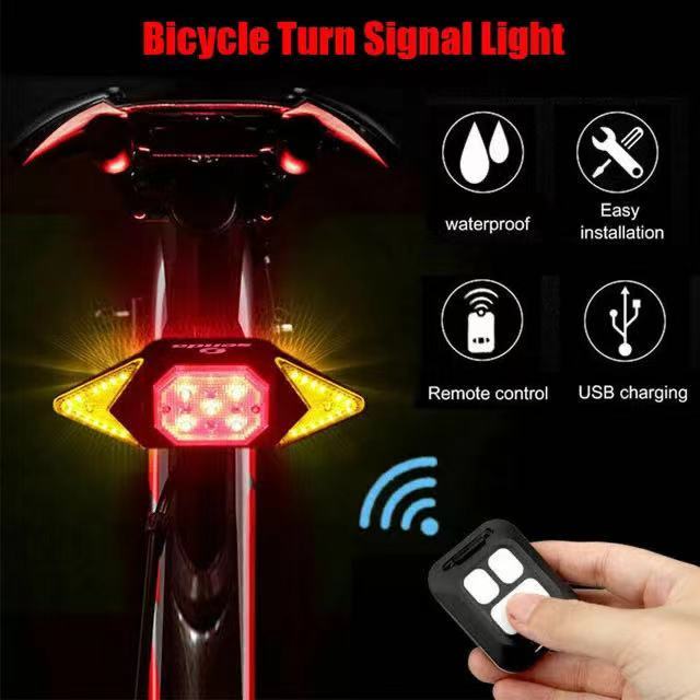 LED Bicycle Light indicator Bike Rear Tail Laser Turn Signal Light with