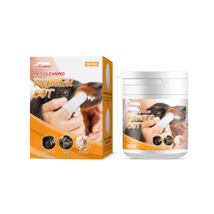 Yegbong Pet Tooth Wipes Cotton Non-woven Finger Wipes Healthy Oral Care Supplies for Pet Toothbrush Cleaning Pet Cleaning Wipes Dental Finger Glove Wipes Teeth Eye Tear Cochlear Stain Remover Wet Towels Pet Toothbrush Grooming Tool