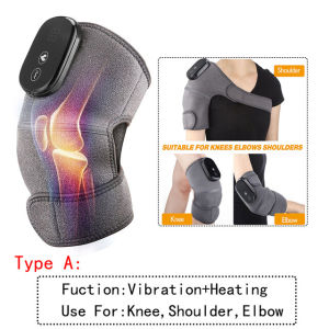 Electric Heating Vibratess Knee Massager Far Infrared Knee Brace Support Heated Knee Pad for Shoulder Elbow Back Arm Wrist Leg Hot Compress Pain Relief