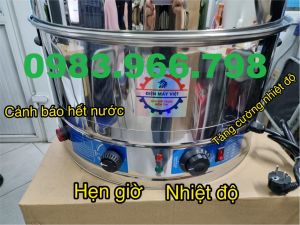 Nồi hấp bánh bao hấp xôi size 52cm 3 tầng chạy bằng điện ( có cảnh báo chống cháy)