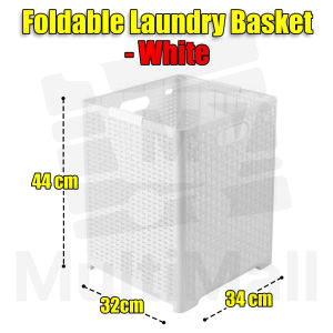 WHITE Foldable Laundry Basket Laundry Clothes Laundry Basket Storage Rack Clothes Storage Basket
