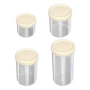 Clear Visibility Storage Canisters 4 Pack Kitchen Organization Containers Portable Shatterproofs Designs