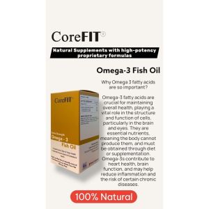 CoreFit Fish Oil 1000mg 200 Softgels 600mg Omega-3 400mg EPA 200mg DHA