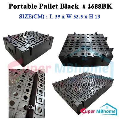 Heavy Duty Portable/Stackable Pallet Black #NL1688BK