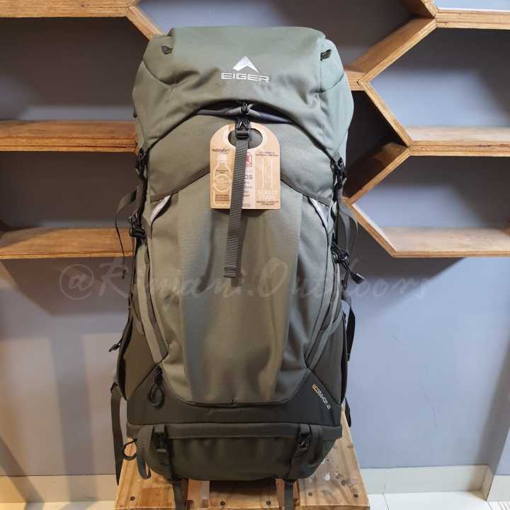 CARRIER ECOSAVIOR 45L RUCKSACK TAS GUNUNG ECOSAVIOR TERBARU SERI BACKPACK TAS KERIL 45L TAS HIKING ECOSAVIOR ECO DAN SUSTANBILITY CARRIER BAMBU RUCKSACK CARRIER EIGER ECOSAVIOR 45L OLIVE  PRIA OUTDOOR DESIGN COMPACT