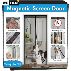 LeY Xuan Magnetic Mosquito Net Door WEFILM Sliding Door Screen with Magic Tape Magnetic Nesh Suitable for Door Insect-proof Children/Pet Walkway