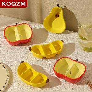 [COD] KOQZM KITCHEN Creative Porcelain Dish Korean Style Cute Fruit Shape Ceramic Household Tableware Barbecue Hot Pot Sauce Condiment Dishes