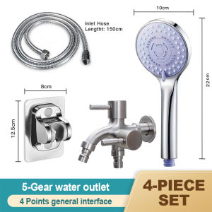 4 in 1 Shower Head Set shower with faucet 5-speed Pressurized Bathroom Shower Head Head With Hose