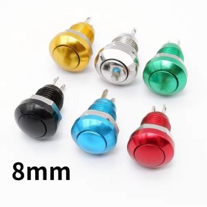 OUTOPEAN 1Pc 8mm Công tắc nút nhấn Chống thấm nước Tự Đặt Lại Công tắc tự động thiết lập lại Không có đèn LED loại Công tắc điểm vòm Xe Ô Tô Xe Máy Xe Cân Bằng Sửa Đổi Khởi Động Động Cơ