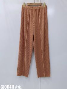 ยาว 37.5 นิ้ว 2MUAY รุ่น GJO11411 กางเกงอัดพลีท THICK STRAIGHT PLEATED PANTS 10 สี FREE SIZE