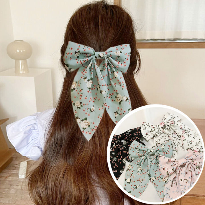 Bow Hair Clip Korea Fashion Style Ribbon Hair Tie Small Fresh