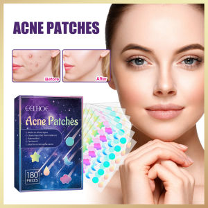 EELHOE Acne Patch Invisible Stickers Quick Effect Removing Patches Beauty Acne Tools Face Skin Care Colorful Acne Patches Cute Star Heart Shaped Acne Sticker Invisible Acne Cover Removal Pimple Patch Skin Care