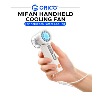 ORICO Portable Handheld Turbo Fan TEC Semiconductor Cold Cooling Mini Pocket Fan 120 Speed Digital Display Rechargeable Travel O