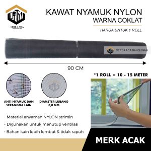 KAWAT KAIN KASA NYAMUK KAIN KASA PENYARING SARINGAN KAWAT NYAMUK MESH NYLON NILON STRIMIN JARING ANTI NYAMUK VENTILASI MURAH