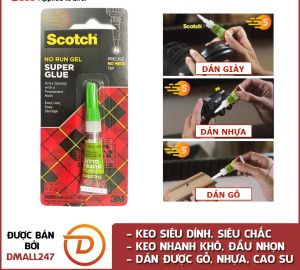 Keo dán giày gỗ nhựa đa năng siêu dính 3M Scotch AD113 mau khô trong suốt tạo tính thẩm mỹ cao