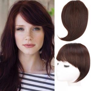 SUTONGXUE Đen Vô Hình Nâu Bé gái Phụ kiện tóc Tự nhiên Phụ nữ Sợi chịu nhiệt Tổng hợp Tóc mái giả Tóc mái Tóc Giả tóc mái xiên Tua giả