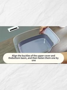 Cat Litter Box Leakage Prevention with Scoop Kitten Litter Box Cat Toilet Deodorization