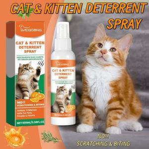 Cat care spray with mild ingredients to reduce scratching and chewing. Prevent looping No side effects on cats and dogs