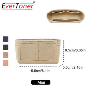 EverToner กระเป๋าสอดสักหลาดเหมาะสำหรับกระเป๋าถือซีรีส์ Longchamp Mini S M L Replay กระเป๋ามีผ้าซับในกระเป๋าแบ่งช่องใส่กระเป๋าเครื่องสำอางค์พกพา